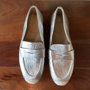 Sam Edelman Kai Espadrille Flat Loafer Soft Silver Size 11